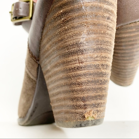 Lucky Brand Suede Ankle Booties Criss Cross 7.5 - Picture 7 of 7